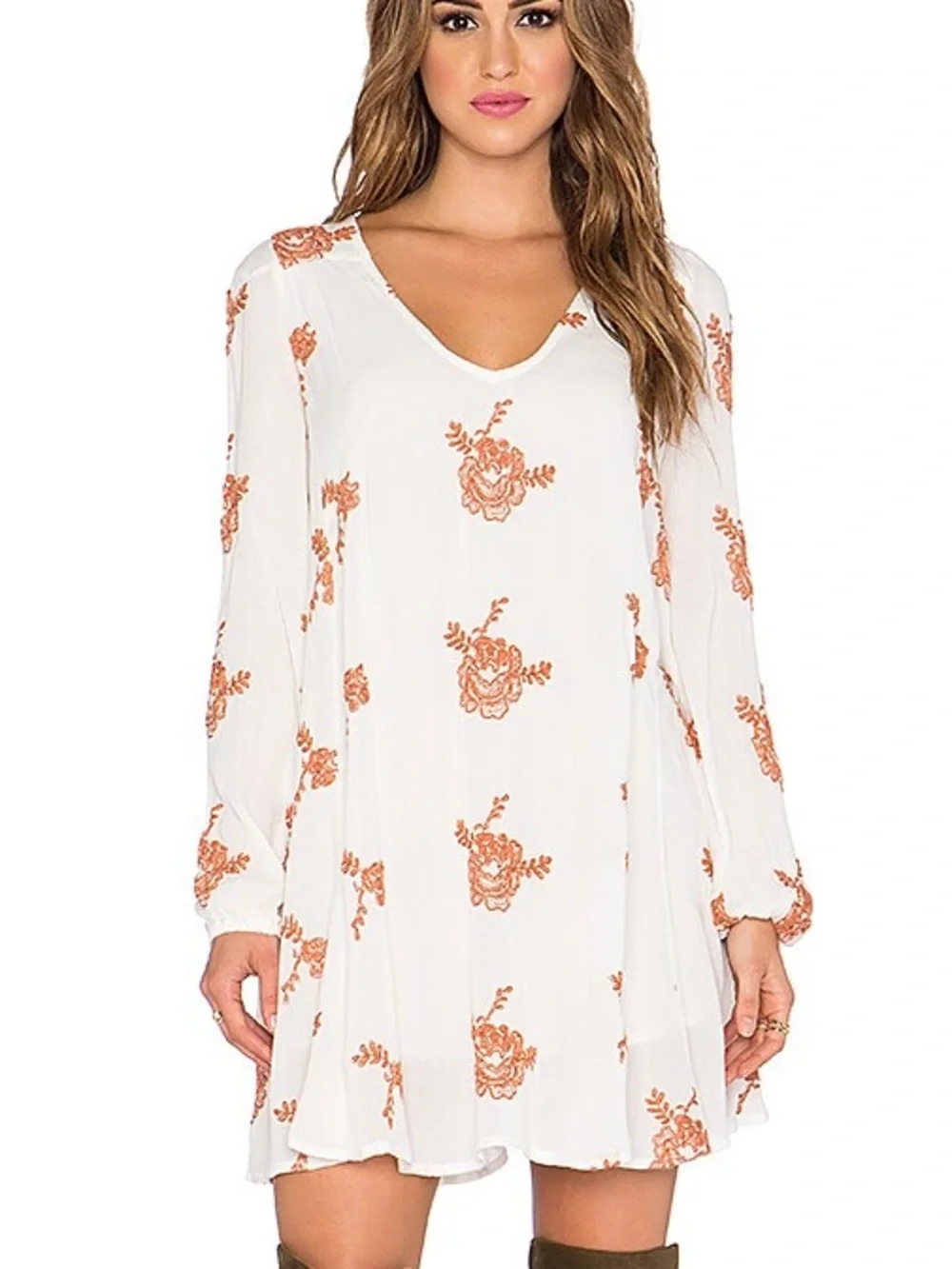 Free People Emma Austin Embroidered Dress